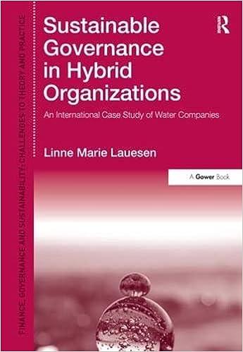 sustainable governance in hybrid organizations an international case study of water companies finance
