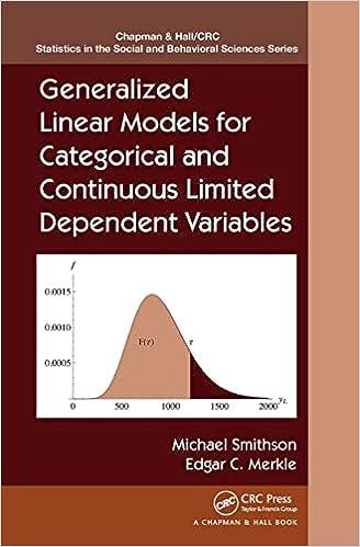 generalized linear models for categorical and continuous limited dependent variables 1st edition michael