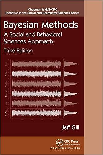 bayesian methods a social and behavioral sciences approach 3rd edition jeff gill 1439862486, 978-1439862483