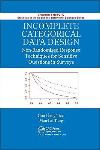 incomplete categorical data design non randomized response techniques for sensitive questions in surveys 1st