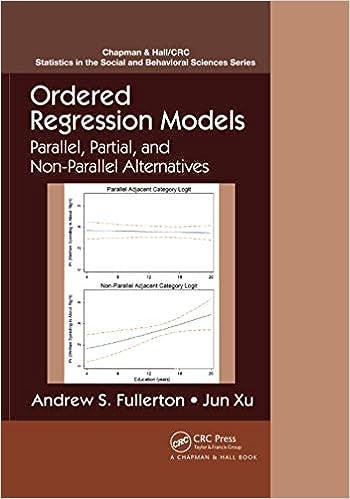 ordered regression models parallel partial and non parallel alternatives 1st edition andrew fullerton , jun