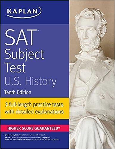 sat subject test us history 10th edition kaplan test prep 1506209254, 978-1506209258