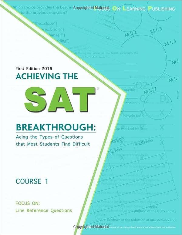 achieving the sat breakthrough acing the types of questions that most students find difficult course 1 - 2019