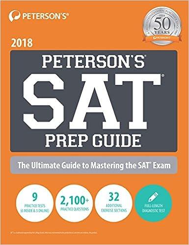 petersons sat prep guide 2018 18th edition peterson's 0768941881, 978-0768941883