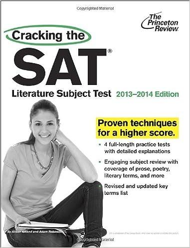 cracking the sat literature subject test 2013-2014 2014 edition the princeton review 0307945537,