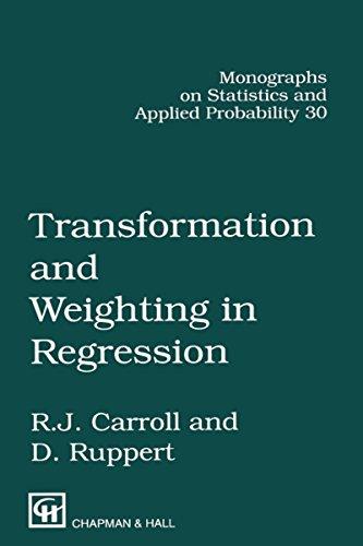 transformation and weighting in regression  monographs on statistics and applied probability 30 1st edition