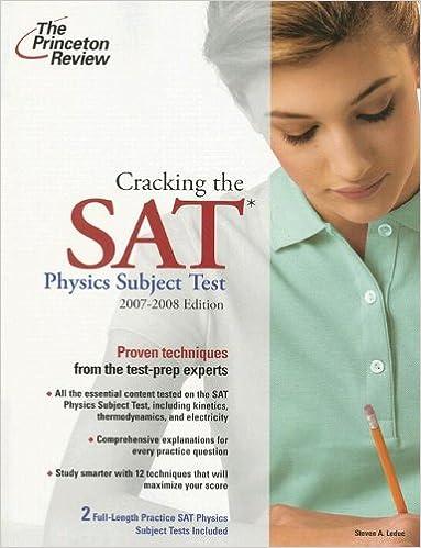 cracking the sat physics subject test 2007-2008 2008 edition princeton review 0375765948, 978-0375765940