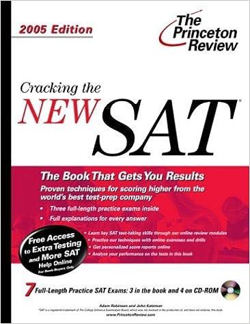 cracking the new sat 2005 2005 edition princeton review 0375764291, 978-0375764295