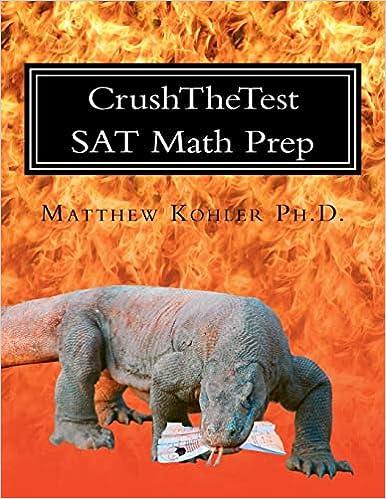 crushthetest sat math prep 1st edition matthew kohler 1479277088, 978-1479277087