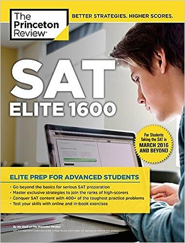 sat elite 1600 2nd edition the princeton review 1101882018, 978-1101882016
