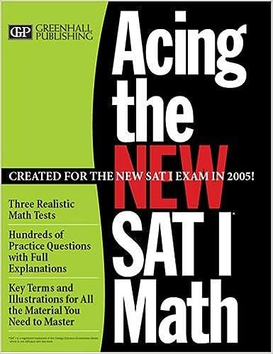 acing the new sat i math 2005 2005 edition greenhall publishing 0975475304, 978-0975475300