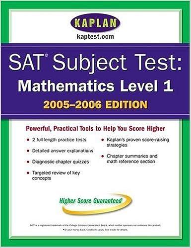 sat subject tests mathematics level i 2005-2006 2006 edition kaplan 0743265327, 978-0743265324