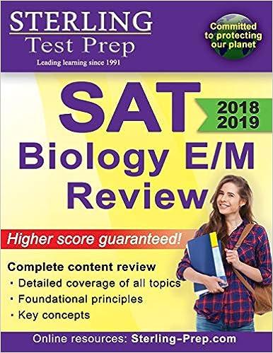 sterling test prep sat biology e/m review 2018-2019 2019 edition sterling test prep 1947556037, 978-1947556034