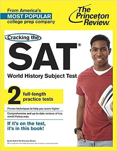 cracking the sat world history subject test 1st edition princeton review 0804125740, 978-0804125741