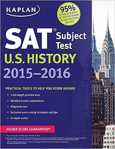 sat subject test us history 2015-2016 2016 edition kaplan 1618658379, 978-1618658371