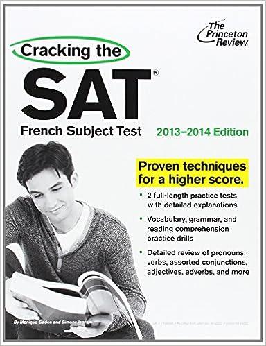 cracking the sat french subject test 2013-2014 2014 edition princeton review 030794557x, 978-0307945570