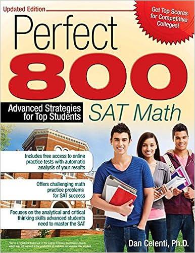 perfect 800 sat math advanced strategies for top students 1st update edition dan celenti 161821148x,