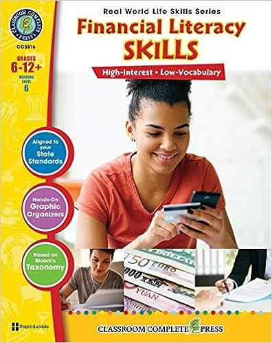real world life skills financial literacy skills 1st edition lisa renaud 0228303826, 978-0228303824