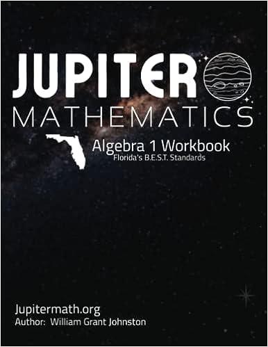 jupiter mathematics algebra 1 workbook 1st edition william grant johnston b0b6xl2t4k, 979-8218041854