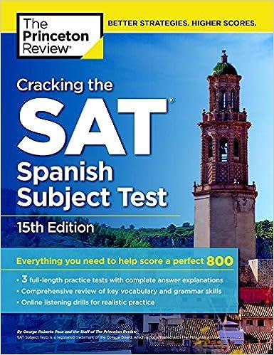 cracking the sat spanish subject test 15th edition the princeton review 0804125767, 978-0804125765