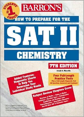 barrons how to prepare for the sat ii chemistry 7th edition joseph a. mascetta 0764116665, 978-0764116667