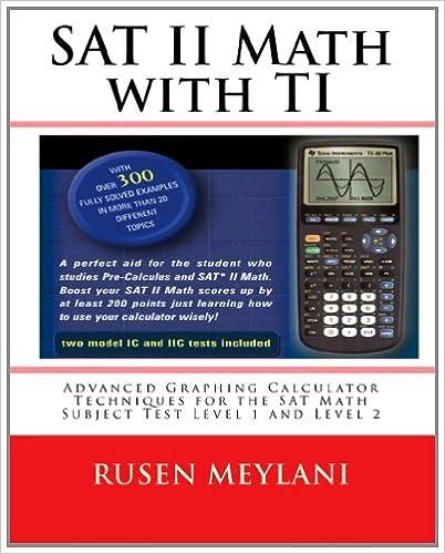 sat ii math with ti 1st edition rusen meylani 1451581904, 978-1451581904