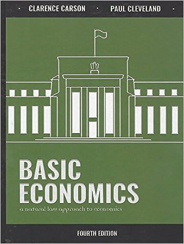 basic economics a natural law approach to economics 4th edition clarence b. carson, paul a. cleveland