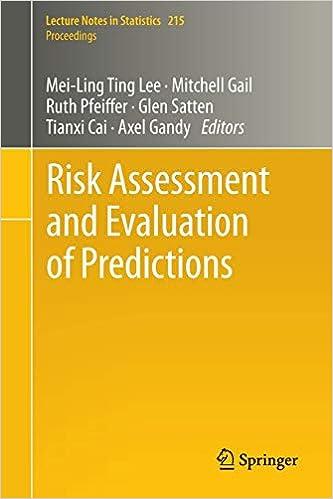 risk assessment and evaluation of predictions 1st edition mei-ling ting lee, mitchell gail, ruth pfeiffer ,