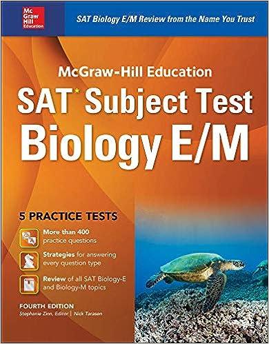 sat subject test biology e/m 4th edition stephanie zinn 1259584070, 978-1259584077