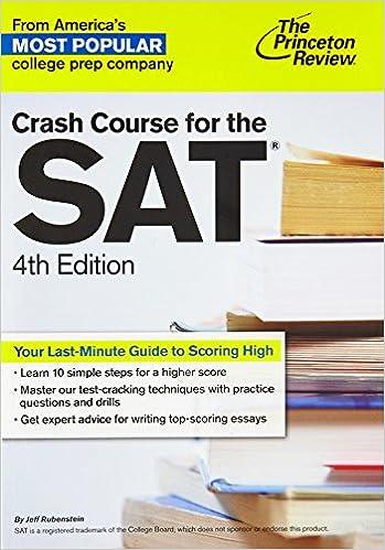 crash course for the sat 4th edition princeton review 0375428313, 978-0375428319
