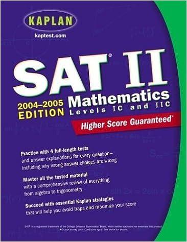 sat ii mathematics levels ic and iic 2004-2005 2005 edition kaplan 074325192x, 978-0743251921