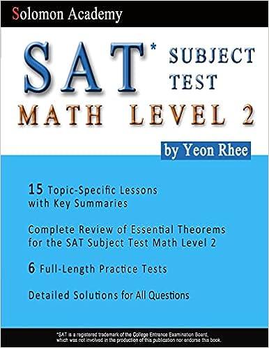 solomon academys sat subject test math level 2 1st edition yeon rhee 1505488281, 978-1505488289