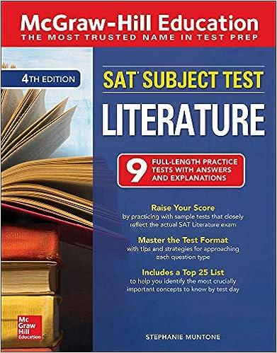 sat subject test literature 4th edition stephanie muntone 1260142752, 978-1260142754