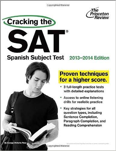 cracking the sat spanish subject test 2013-2014 2014 edition princeton review 0307945596, 978-0307945594