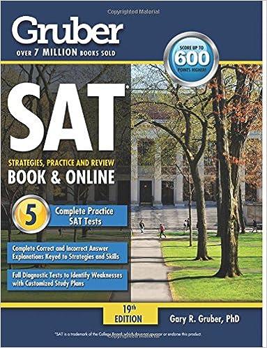 sat strategies practice and review book and online 19th edition gary gruber 0578168561, 978-0578168562