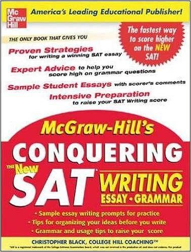 conquering the new sat writing essay grammar 1st edition christopher black 0071460764, 978-0071460767