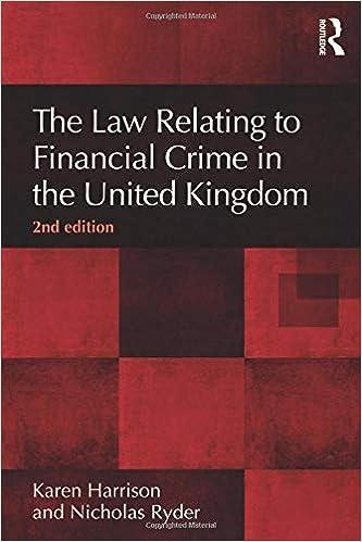 the law relating to financial crime in the united kingdom 1st edition karen harrison, nicholas ryder