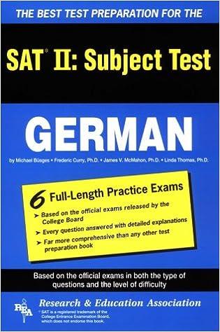 the best test preparation for the sat ii subject test german 1st revised edition michael busges 0878919708,