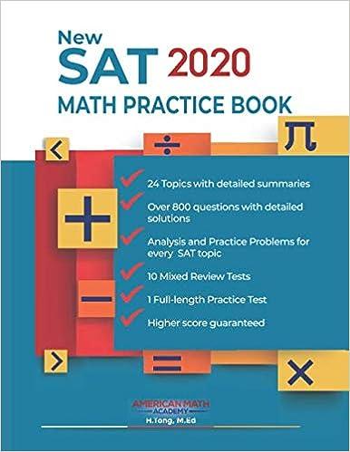 new sat 2020 math practice book 2020 edition american math academy b086prjsrn, 979-8634114668