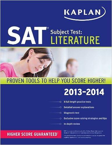 sat subject test literature 2013-2014 2014 edition kaplan 160978586x, 978-1609785864