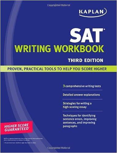 sat writing workbook 3rd edition kaplan 1419552147, 978-1419552144