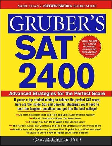 grubers sat 2400 advanced strategies for the perfect score 1st edition gary gruber 1402214421, 978-1402214424