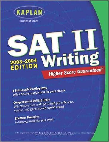 sat ii writing 2003-2004 2004 edition kaplan 0743241266, 978-0743241267