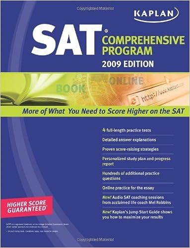 sat comprehensive program  2009 2009 edition kaplan 1419552104, 978-1419552106