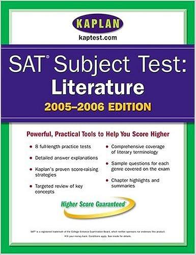 sat subject tests literature 2005-2006 2006 kaplan 0743265335, 978-0743265331