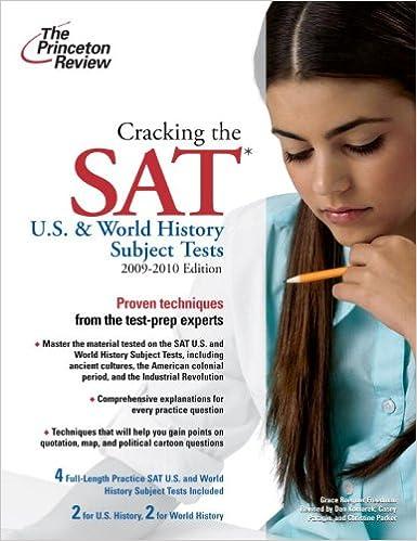 cracking the sat us and world history subject tests 2009-2010 2010 edition princeton review 0375429085,