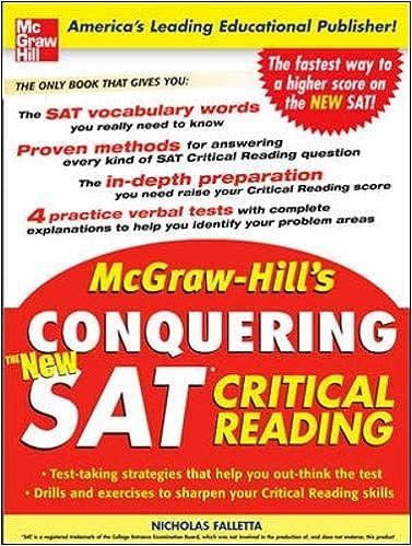 conquering the new sat critical reading 1st edition nicholas falletta 0071453989, 978-0071453981