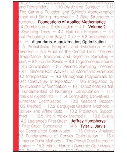 foundations of applied mathematics volume 2 algorithms approximation optimization 2nd edition jeffrey