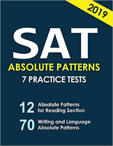 sat absolute patterns 7 practice tests 2019 2019 edition san 1981819746, 978-1981819744