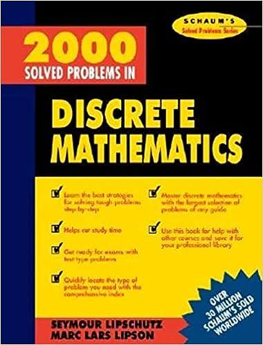 2000 solved problems in discrete mathematics 1st edition seymour lipschutz 0070380317, 978-0070380318